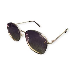 Quay Australia Jezabell Round Sunglasses‎ 126 Gold Brown Frames Lenses Retro